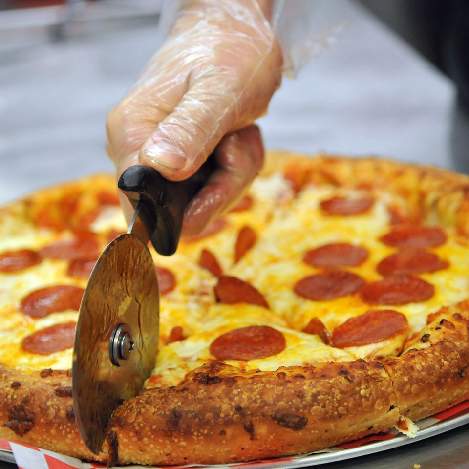 Fresh pizza photographed for a small business website